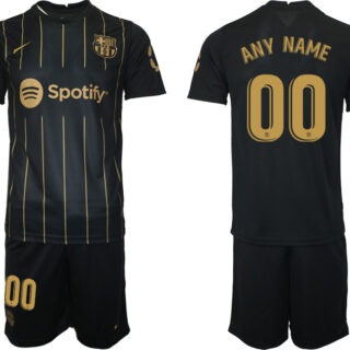 2022-23 Men's Custom Barcelona Away Black Jersey