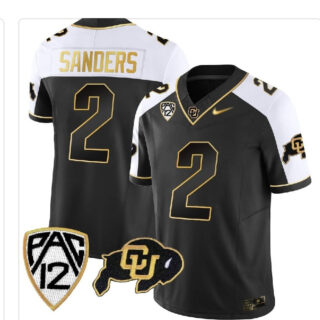 2023 Colorada Buffaloes #2 Shedeur Sanders Black Vapor Limited Jerseys