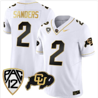 2023 Colorada Buffaloes #2 Shedeur Sanders White Vapor Limited Jerseys