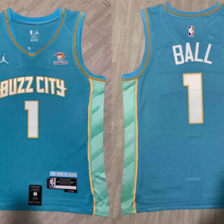Hornets 1 LaMelo Ball Blue Nike 2023-24 City Edition Swingman Jersey