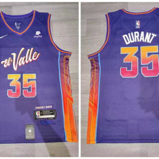 Suns 35 Kevin Durant Purple Nike 2023-24 City Edition Swingman Jersey
