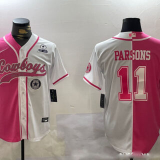 Men's Dallas Cowboys #11 Micah Parsons 2024 Arctic white red Stitched Baseball Jerseys