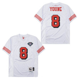 Mitchell And Ness 49ers #8 Steve Young Men's Throwback Stitched NFL Jersey