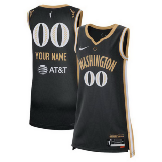 Unisex Washington Mystics Nike Black 2023 Rebel Edition Custom Victory Player Jersey