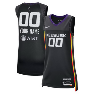 Unisex Connecticut Sun Nike Black 2024 Rebel Edition Custom Jersey