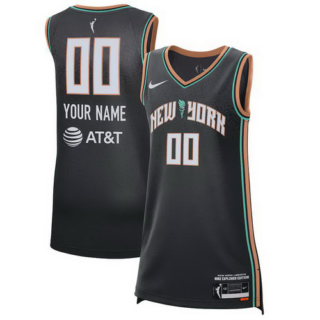 Unisex New York Liberty Nike Black 2021 Explorer Edition Victory Custom Jersey