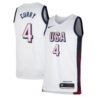 #4 Stephen Curry White Men's USA Basketball National Team 2024 Jersey