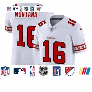 49ers 16 Joe Montana White 2019 New Vapor Untouchable Limited Jersey