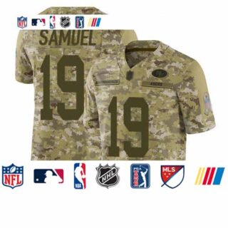 49ers #19 Deebo Samuel Camo Youth Stitched Football Limited 2018 Salute to Service Jersey