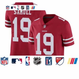 49ers #19 Deebo Samuel Red Team Color Men's Stitched Football Vapor Untouchable Limited Jersey