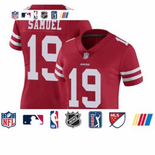 49ers #19 Deebo Samuel Red Team Color Women's Stitched Football Vapor Untouchable Limited Jersey