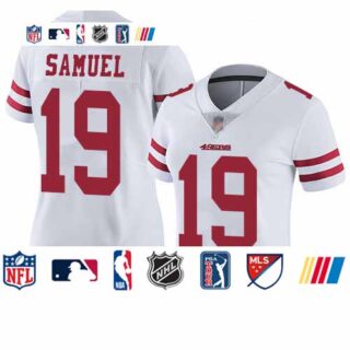 49ers #19 Deebo Samuel White Women's Stitched Football Vapor Untouchable Limited Jersey