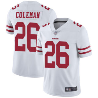 49ers #26 Tevin Coleman White Youth Stitched Football Vapor Untouchable Limited Jersey