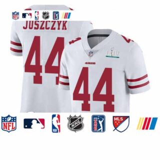 49ers #44 Kyle Juszczyk White Super Bowl LIV Bound Men's Stitched Football Vapor Untouchable Limited Jersey