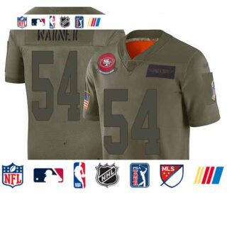 49ers #54 Fred Warner Camo Men's Stitched Football Limited 2019 Salute To Service Jersey