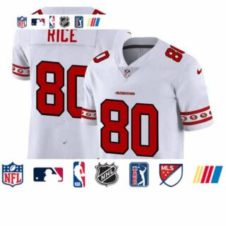 49ers 80 Jerry Rice White 2019 New Vapor Untouchable Limited Jersey