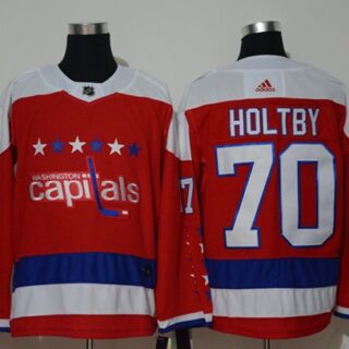 Adidas Capitals #70 Braden Holtby Red Alternate Authentic Stitched NHL Jersey