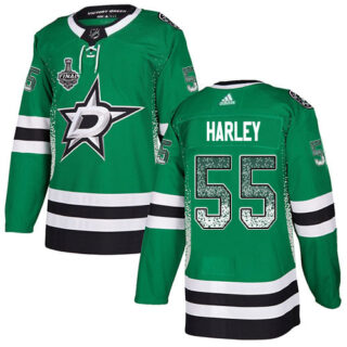 Adidas Stars #55 Thomas Harley Green Home Authentic Drift Fashion 2020 Stanley Cup Final Stitched NHL Jersey