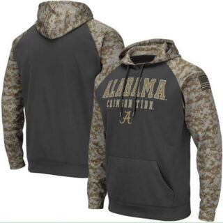 Alabama Crimson Tide Gray Camo Men's Pullover Hoodie