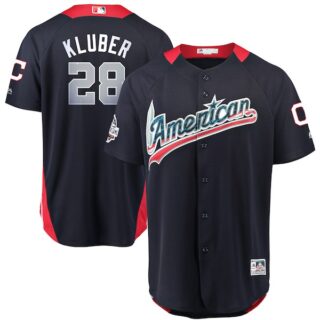 American League 28 Corey Kluber Navy 2018 MLB All-Star Game Home Run Derby Jersey