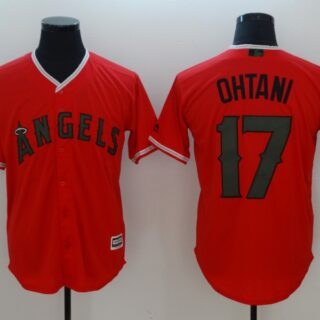 Angels 17 Shohei Ohtani Red 2018 Memorial Day Cool Base Jersey