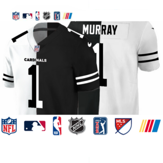 Arizona Cardinals #1 Kyler Murray Men's Black V White Peace Split Nike Vapor Untouchable Limited NFL Jersey
