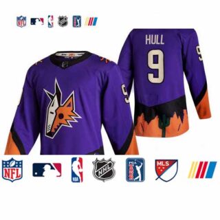 Arizona Coyotes #9 Clayton Keller Purple Men's Adidas 2020-21 Reverse Retro Alternate NHL Jersey