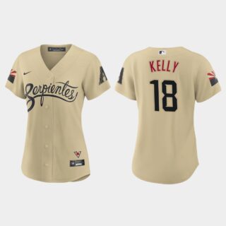 Arizona Diamondbacks #18 Carson Kelly Women's Nike 2021 City Connect MLB Jersey Gold
