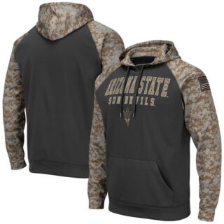 Arizona State Sun Devils Gray Camo Men's Pullover Hoodie