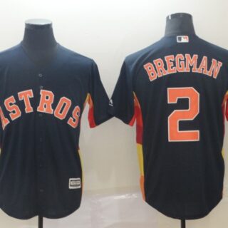 Astros 2 Alex Bregman Navy Cool Base Jersey