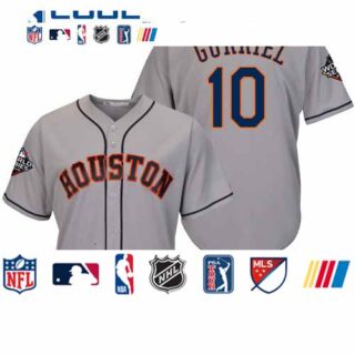 Astros #10 Yuli Gurriel Grey Cool Base 2019 World Series Bound Stitched Youth Baseball Jersey