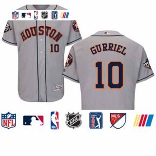 Astros #10 Yuli Gurriel Grey Flexbase Authentic Collection 2019 World Series Bound Stitched Baseball Jersey