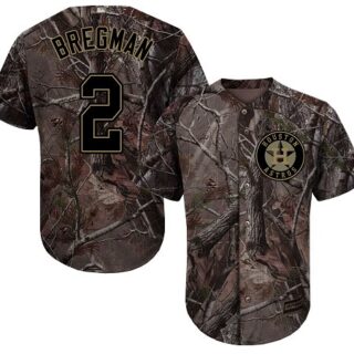 Astros #2 Alex Bregman Camo Realtree Collection Cool Base Stitched Youth Baseball Jersey