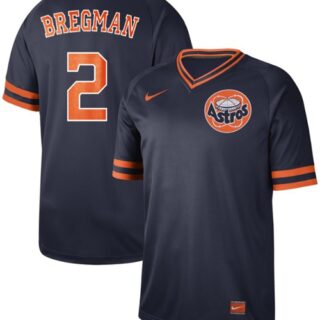 Astros #2 Alex Bregman Navy Authentic Cooperstown Collection Stitched Baseball Jersey