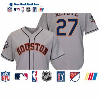 Astros #27 Jose Altuve Grey New Cool Base 2019 World Series Bound Stitched Baseball Jersey