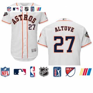Astros #27 Jose Altuve White Flexbase Authentic Collection 2019 World Series Bound Stitched Baseball Jersey