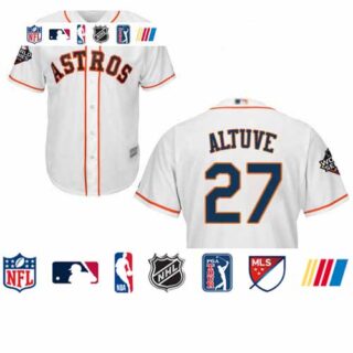 Astros #27 Jose Altuve White New Cool Base 2019 World Series Bound Stitched Baseball Jersey