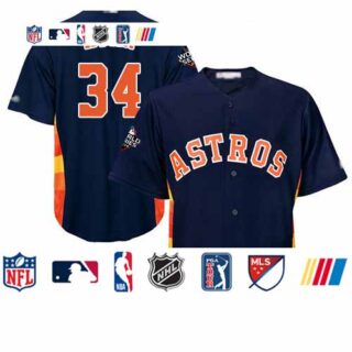 Astros #34 Nolan Ryan Navy Blue Cool Base 2019 World Series Bound Stitched Youth Baseball Jersey