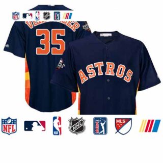 Astros #35 Justin Verlander Navy Blue Cool Base 2019 World Series Bound Stitched Youth Baseball Jersey