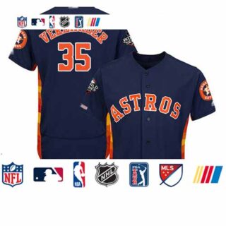 Astros #35 Justin Verlander Navy Blue Flexbase Authentic Collection 2019 World Series Bound Stitched Baseball Jersey