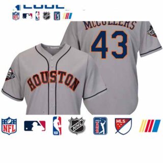 Astros #43 Lance McCullers Grey Cool Base 2019 World Series Bound Stitched Youth Baseball Jersey