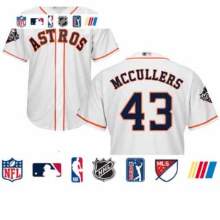 Astros #43 Lance McCullers White Cool Base 2019 World Series Bound Stitched Youth Baseball Jersey