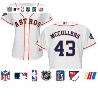 Astros #43 Lance McCullers White Home 2019 World Series Bound Women's Stitched Baseball Jersey
