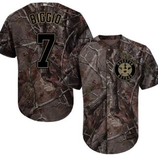 Astros #7 Craig Biggio Camo Realtree Collection Cool Base Stitched Baseball Jersey