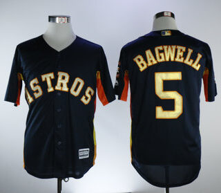Astros 5 Jeff Bagwell Navy 2018 Gold Program Cool Base Jersey