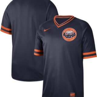 Astros Blank Navy Authentic Cooperstown Collection Stitched Baseball Jersey