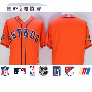 Astros Blank Orange New Cool Base 2019 World Series Bound Stitched Baseball Jersey
