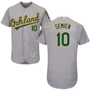 Athletics #10 Marcus Semien Grey Flexbase Authentic Collection Stitched Baseball Jersey
