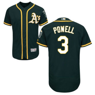 Athletics #3 Boog Powell Green Flexbase Authentic Collection Stitched Baseball Jersey