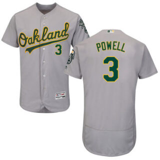 Athletics #3 Boog Powell Grey Flexbase Authentic Collection Stitched Baseball Jersey